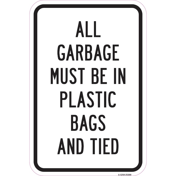 Signmission Safety Sign, 12 in Height, Aluminum, 18 in Length, 25308 A-1218-25308 - main